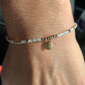 14K Gold Filled and Pearl Seed Bead Bracelet